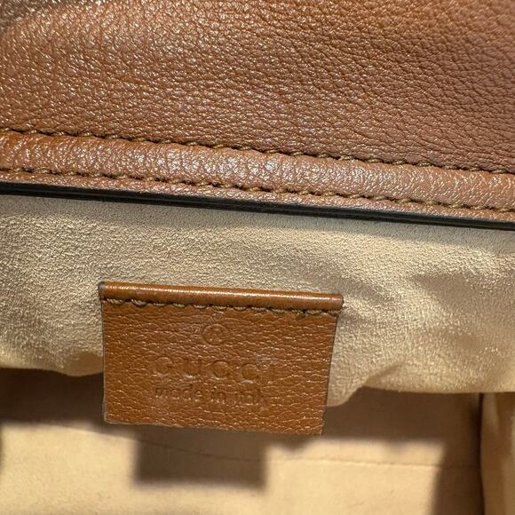 Gucci Diana Bamboo Handle Small Leather Crossbody Tote Bag Brown Mini - Picture 5 of 16